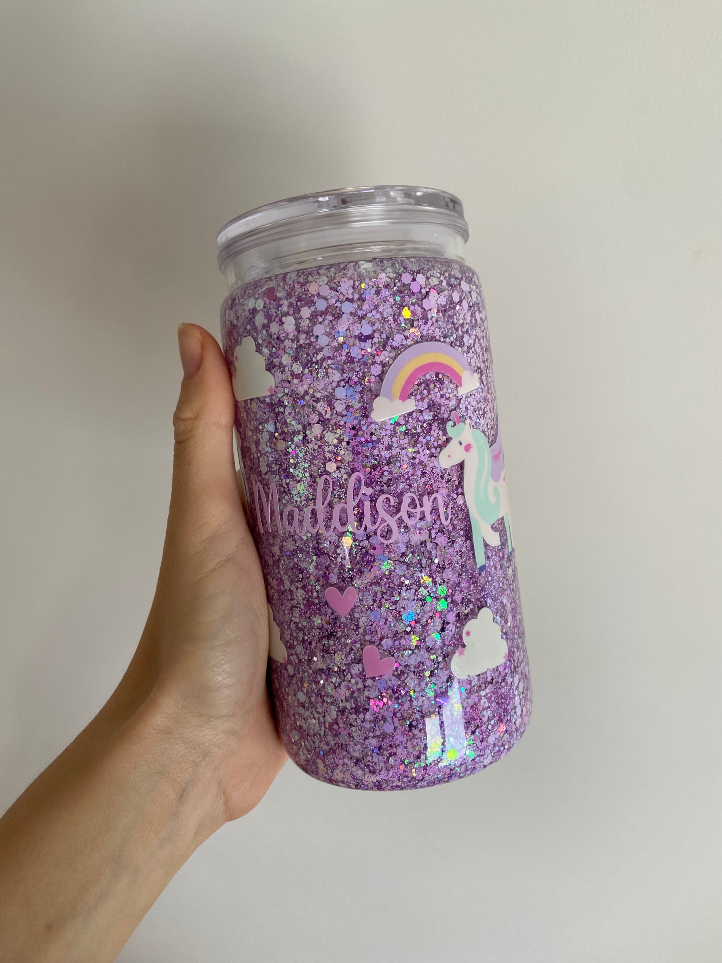 Purple Glitter Tumbler