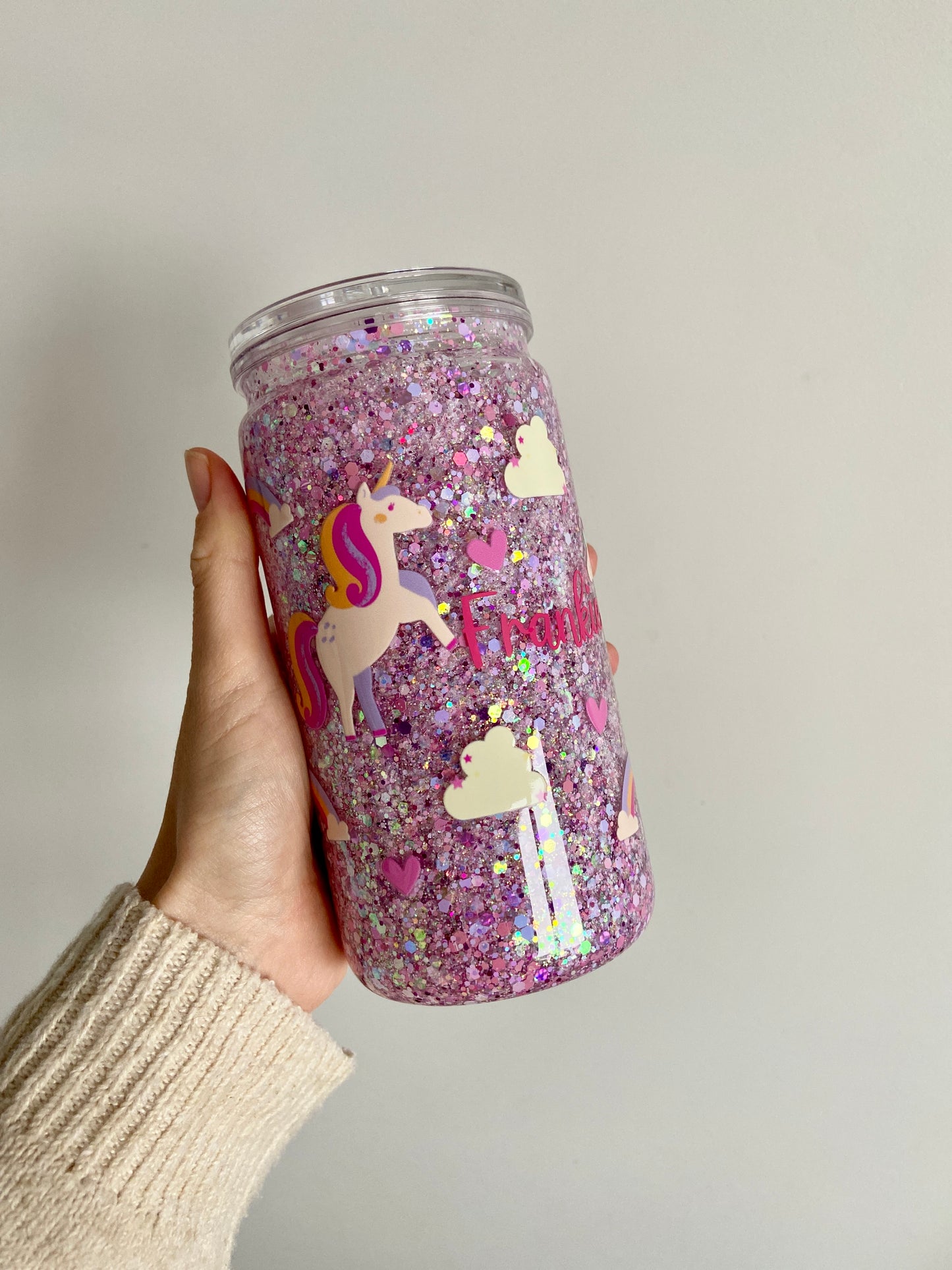 Purple Glitter Tumbler