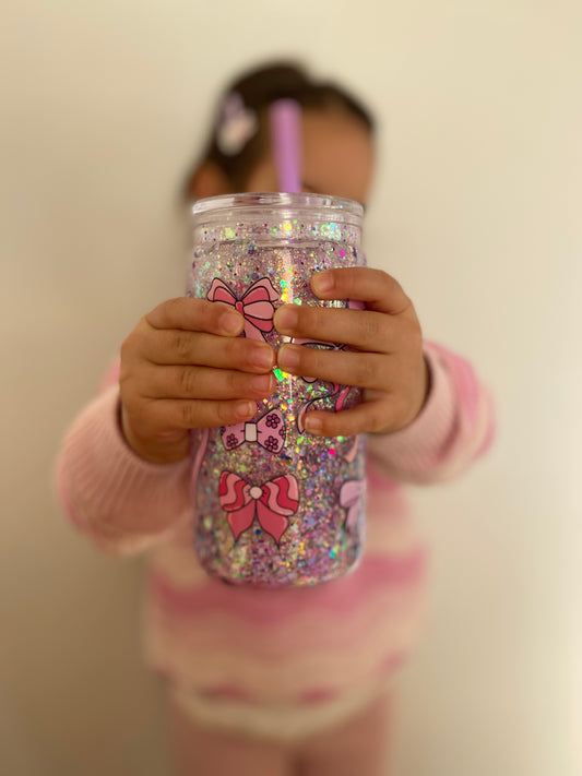 Purple Glitter Tumbler
