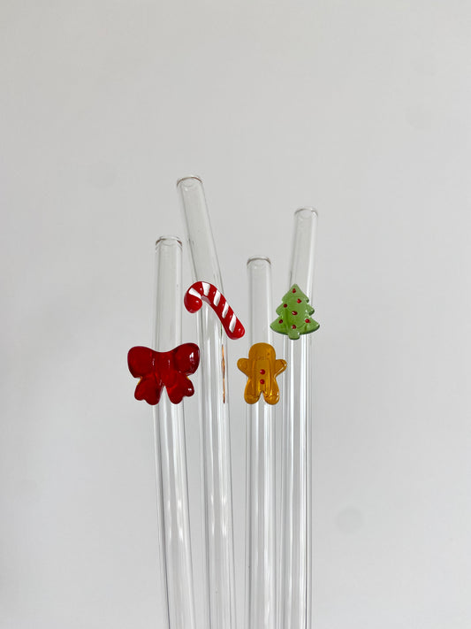 Festive Glass Straw