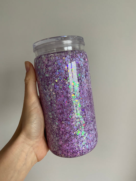 Purple Glitter Tumbler