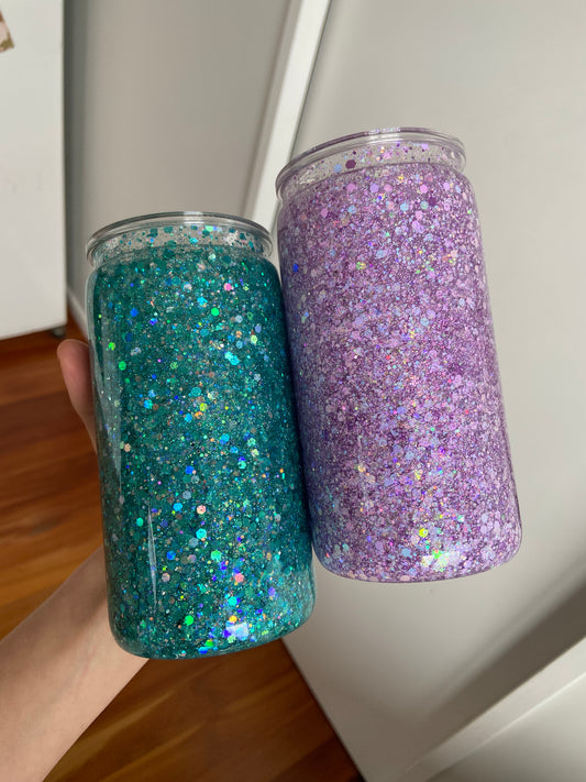 Teal Glitter Tumbler