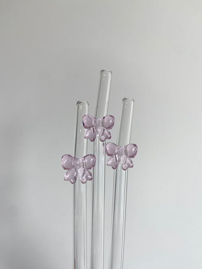 Glass Straw - Pink Bow
