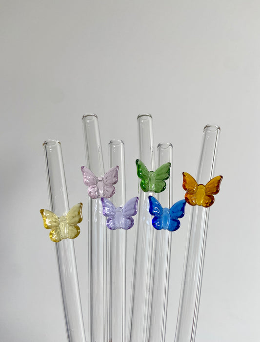 Glass Straw - Butterfly